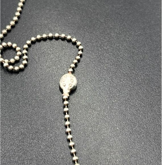 CW Charles Winston Signed Sterling Silver Ladybug Accent Ball Bracelet Sz 7.25” - Picture 4 of 9